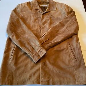 Bachrach Men’s Light Brown Suede Heavy Jacket. L